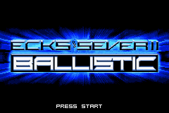 Ecks v Sever title screen for GameBoy Advance
